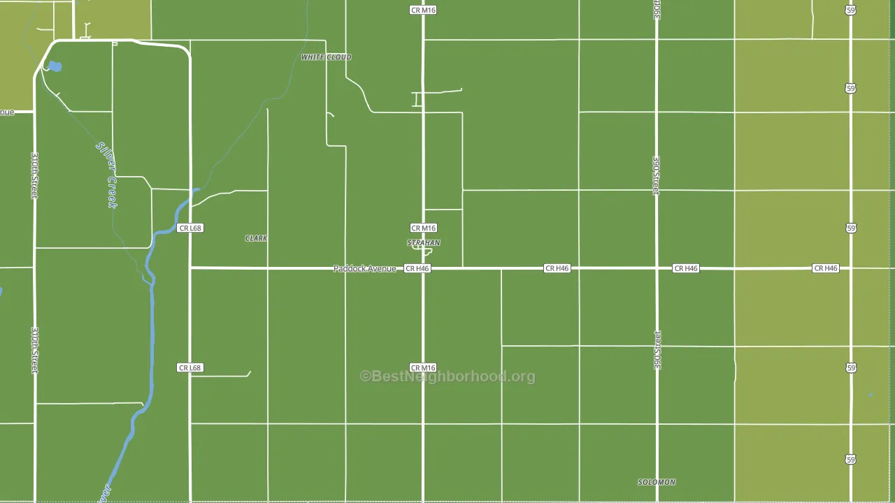 Strahan, IA block-group voter-turnout map
