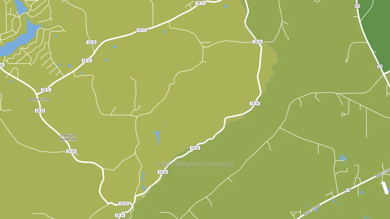 Straight Mountain, AL block-group voter-turnout map