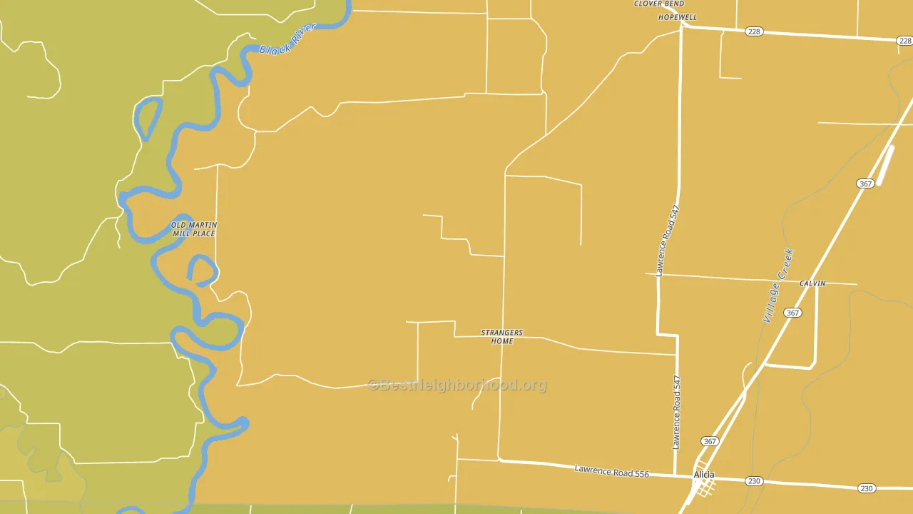 Strangers Home, AR block-group voter-turnout map