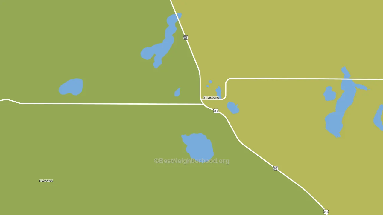 Strasburg, ND block-group voter-turnout map