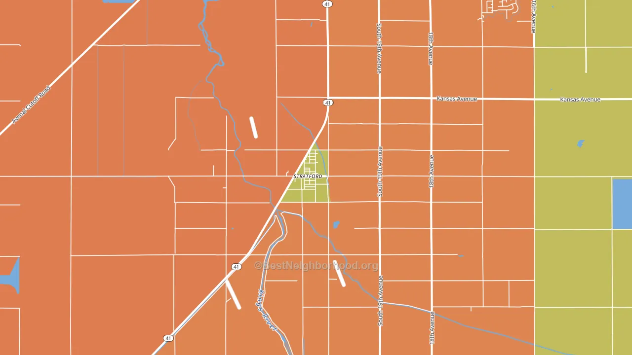 Stratford, CA block-group voter-turnout map