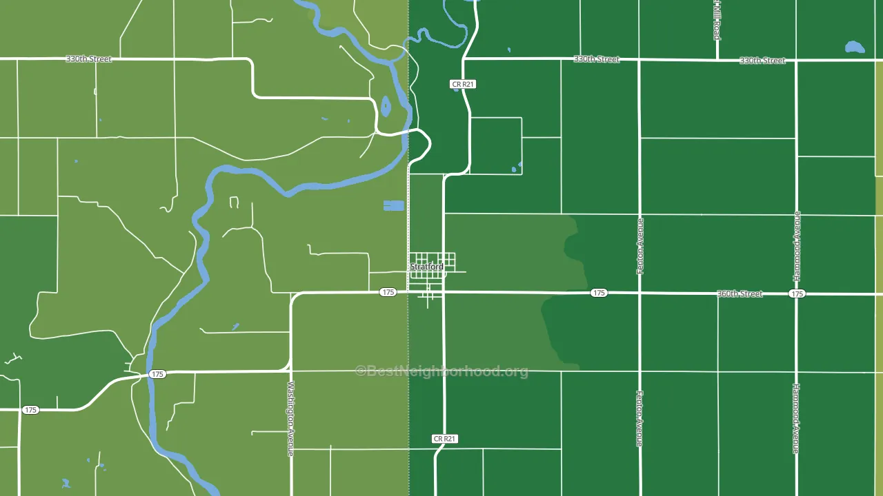 Stratford, IA block-group voter-turnout map