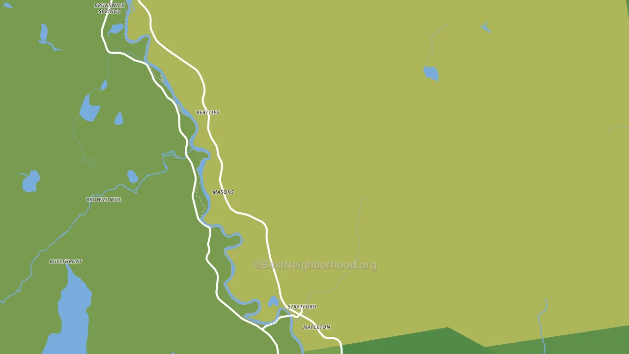 Stratford, NH block-group voter-turnout map