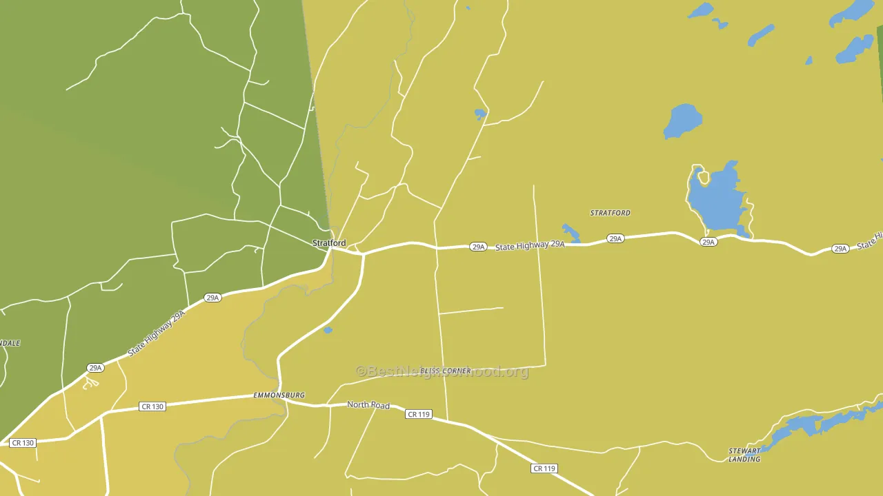 Stratford, NY block-group voter-turnout map