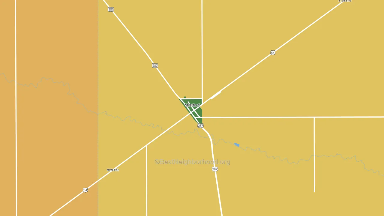 Stratford, TX block-group voter-turnout map