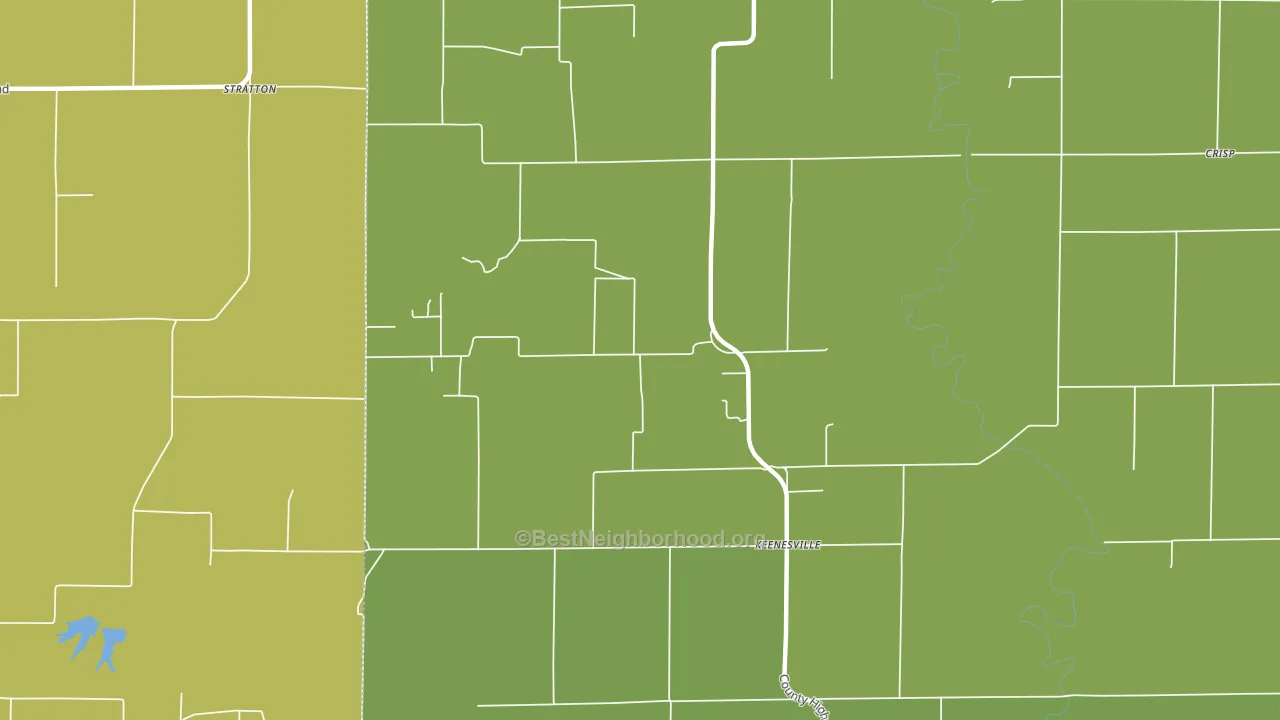 Stratton, IL block-group voter-turnout map