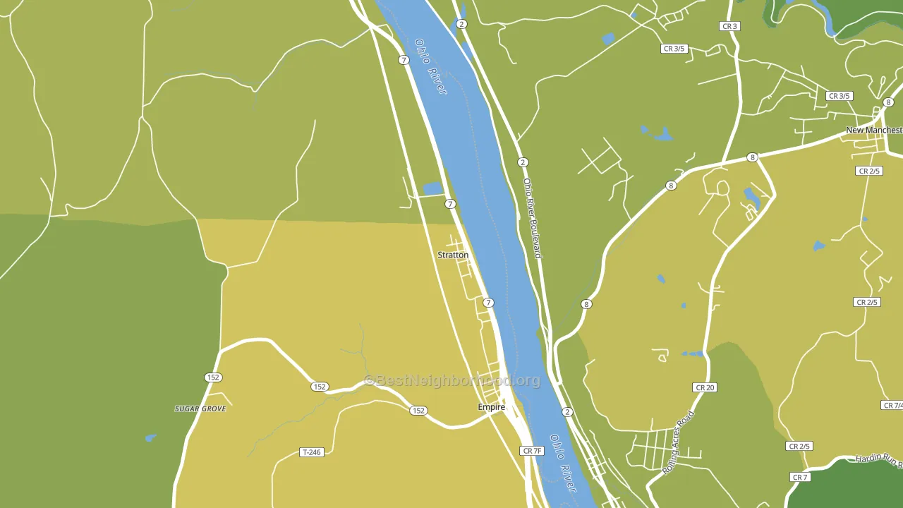 Stratton, OH block-group voter-turnout map