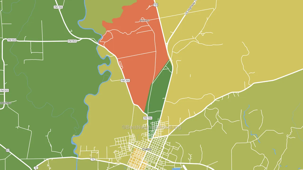 Stratton, TX block-group voter-turnout map