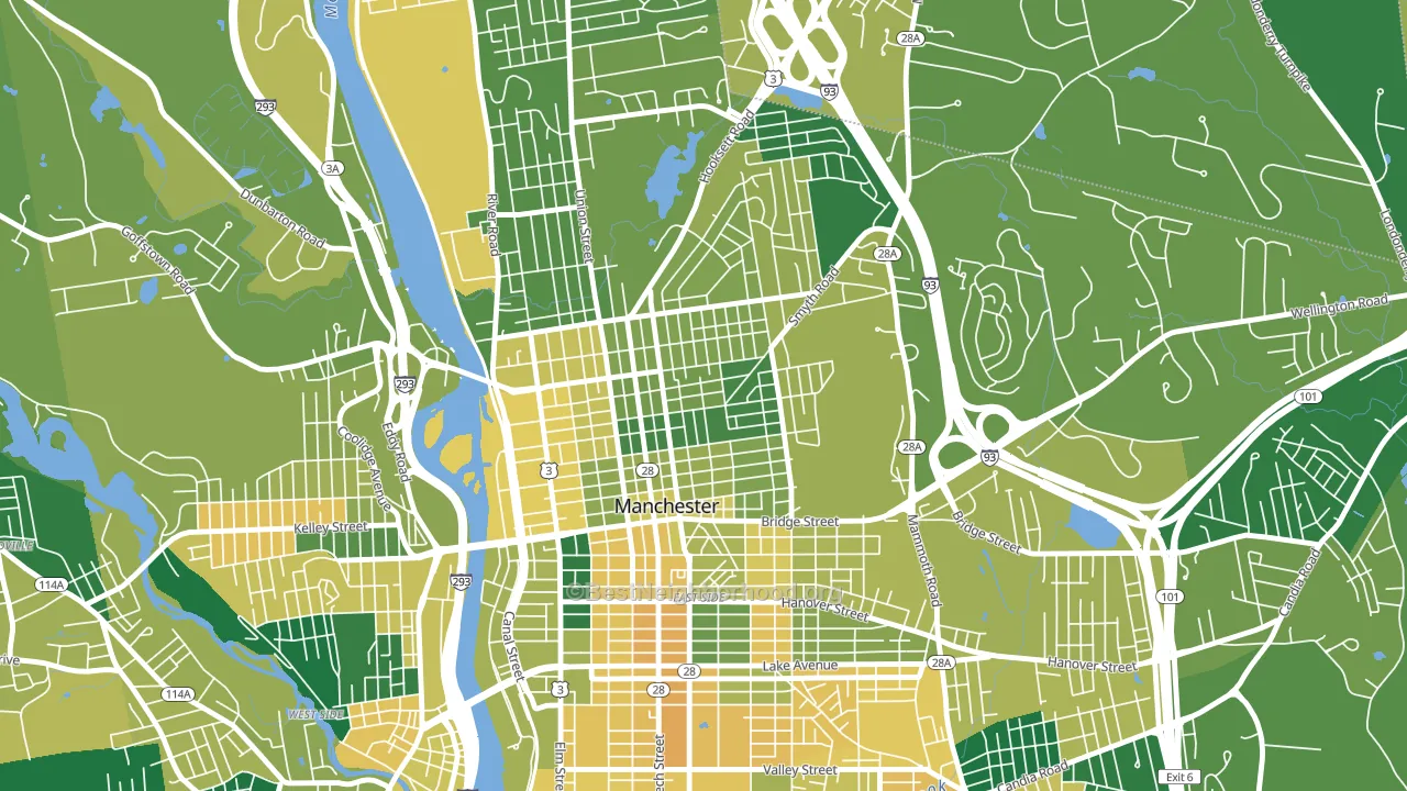 Straw-Smyth, Manchester, NH block-group voter-turnout map
