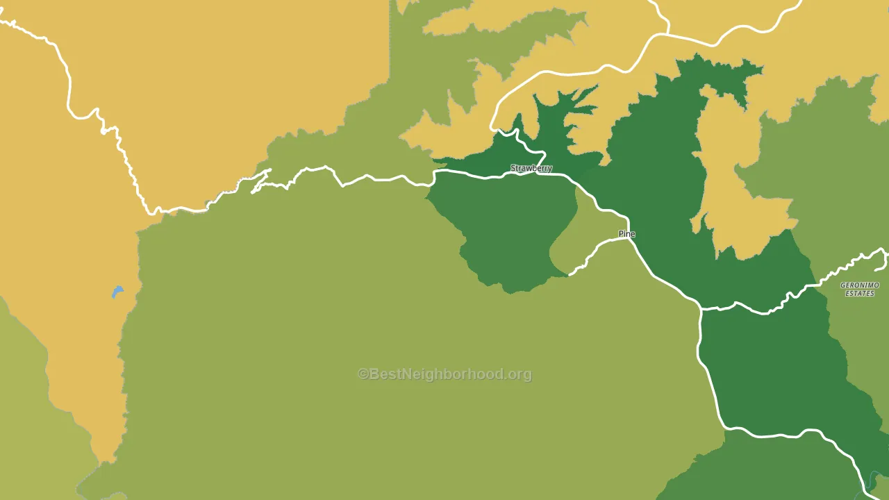 Strawberry, AZ block-group voter-turnout map