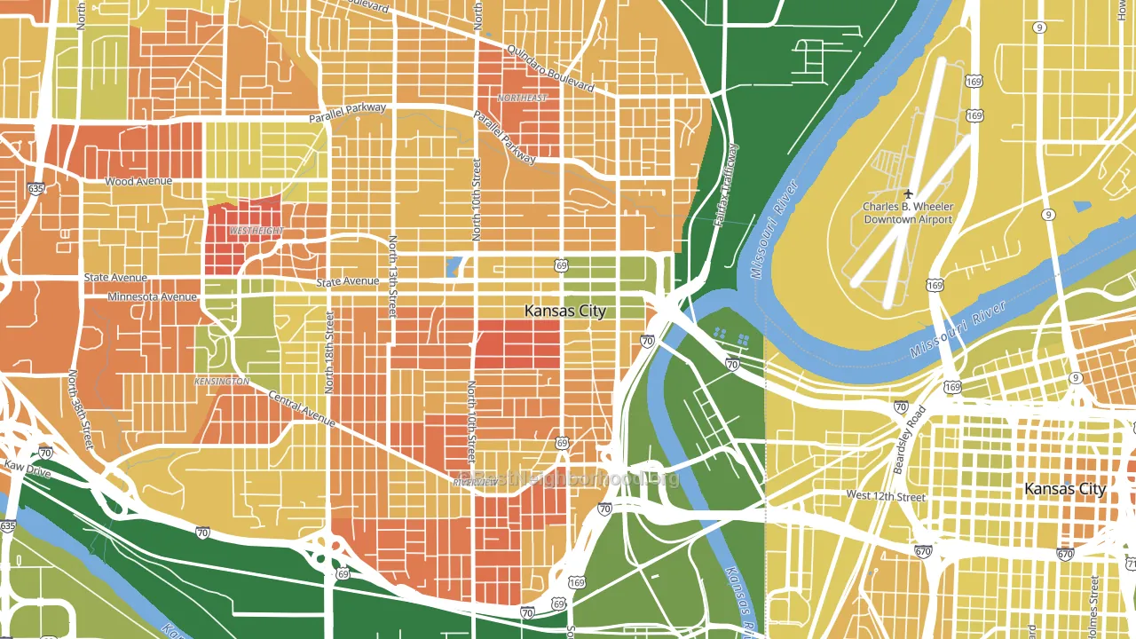 Strawberry Hill, Kansas City, KS block-group voter-turnout map