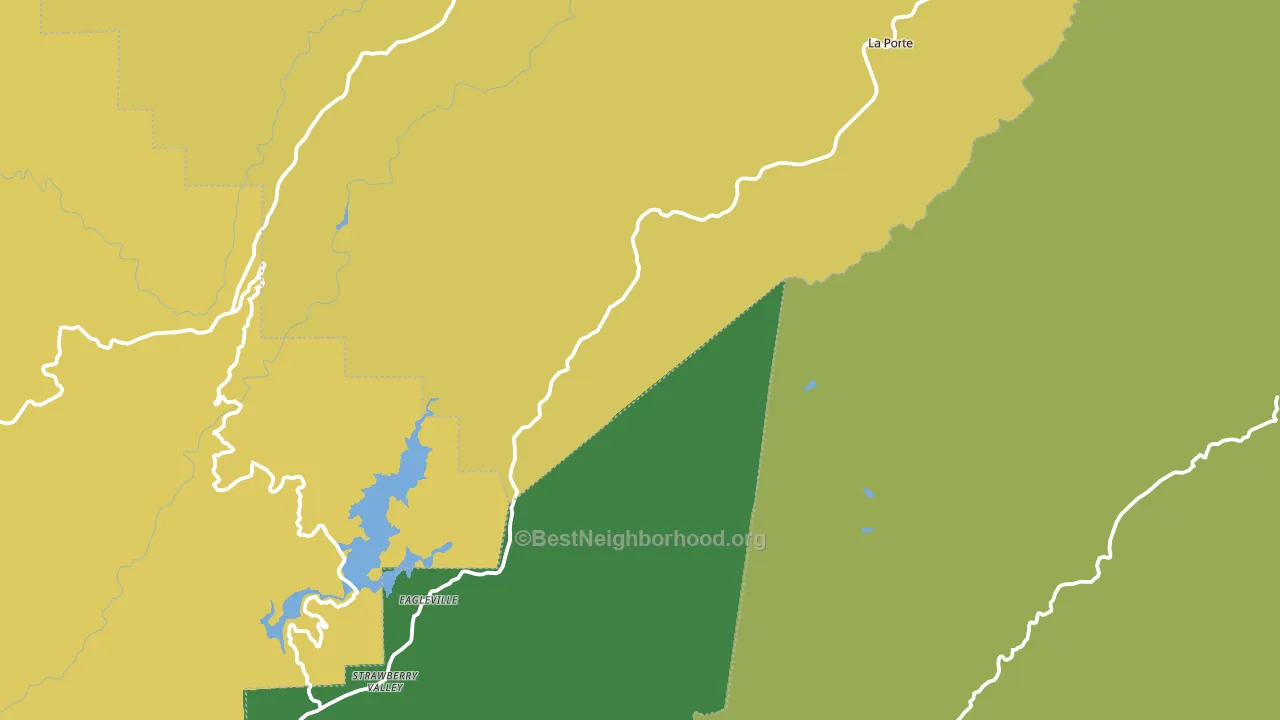Strawberry Valley, CA block-group voter-turnout map