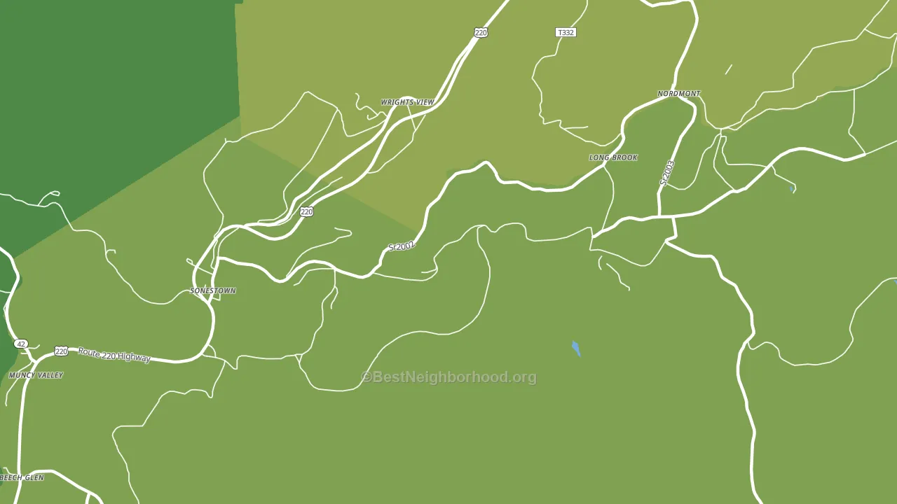 Strawbridge, PA block-group voter-turnout map