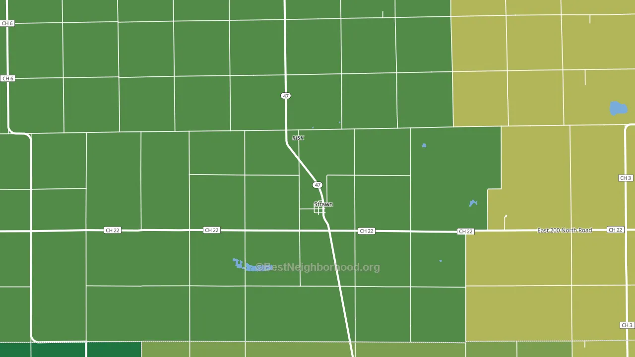 Strawn, IL block-group voter-turnout map