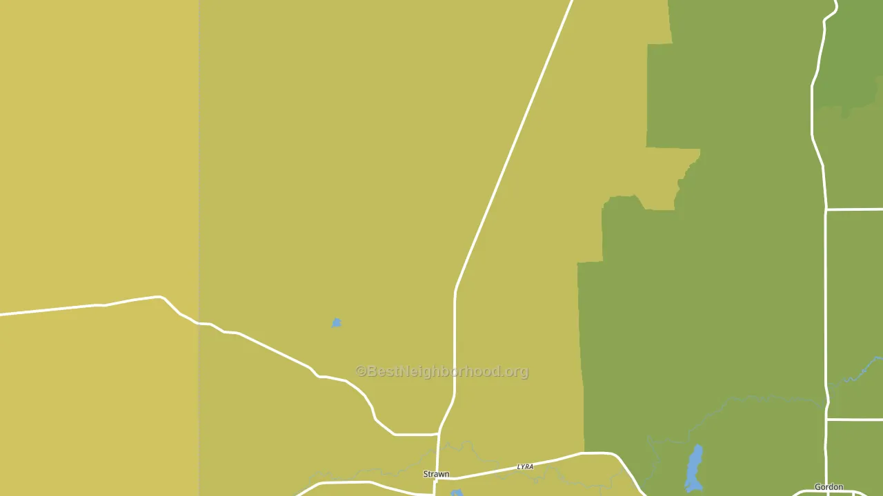 Strawn, TX block-group voter-turnout map