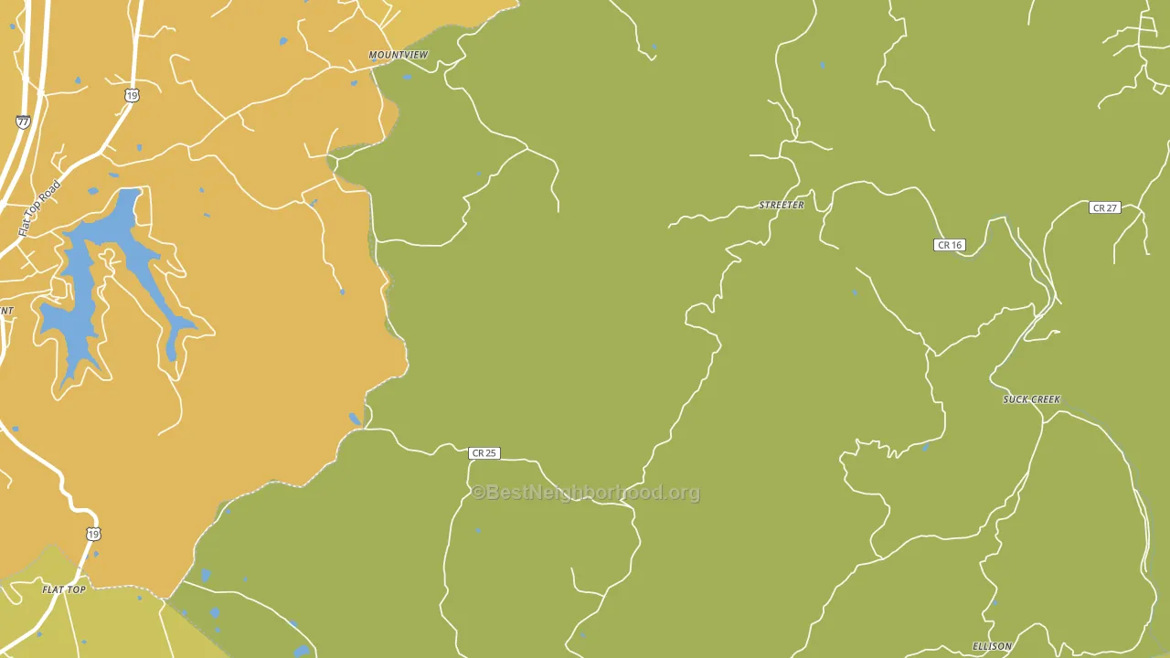 Streeter, WV block-group voter-turnout map