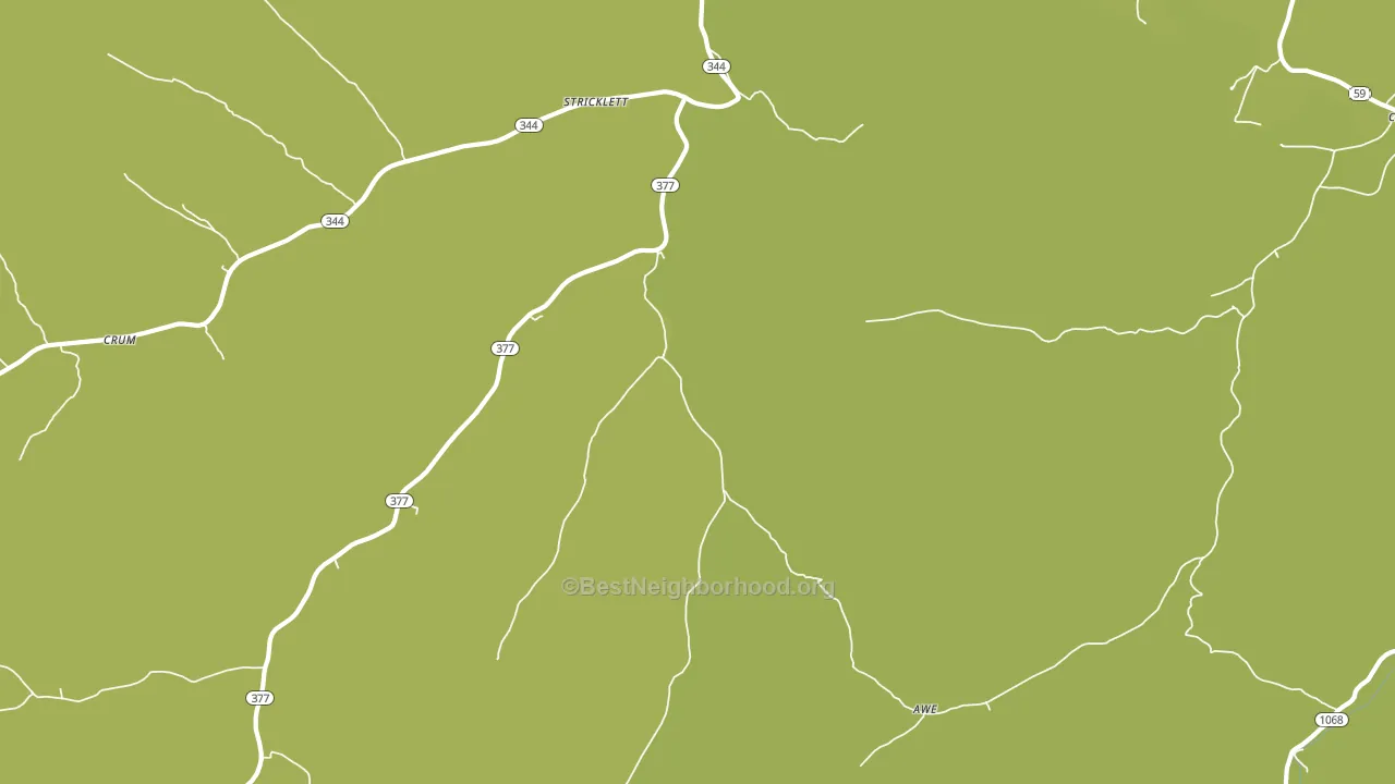 Stricklett, KY block-group voter-turnout map