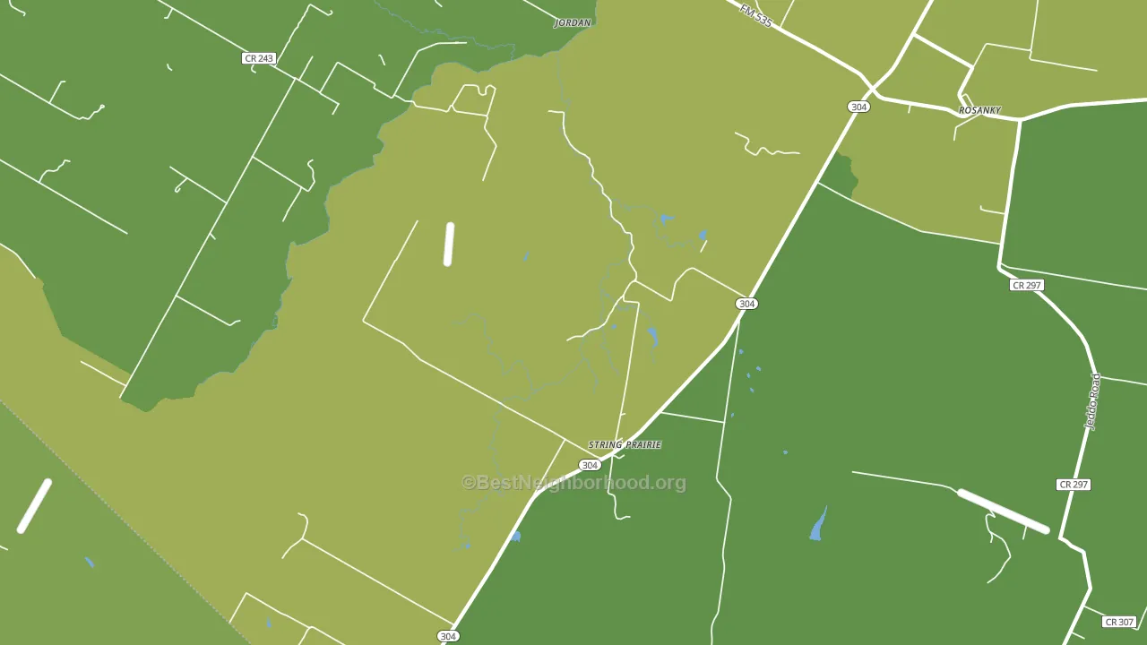 String Prairie, TX block-group voter-turnout map