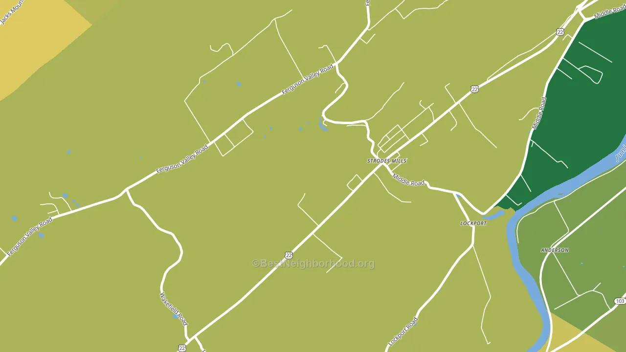 Strodes Mills, PA block-group voter-turnout map