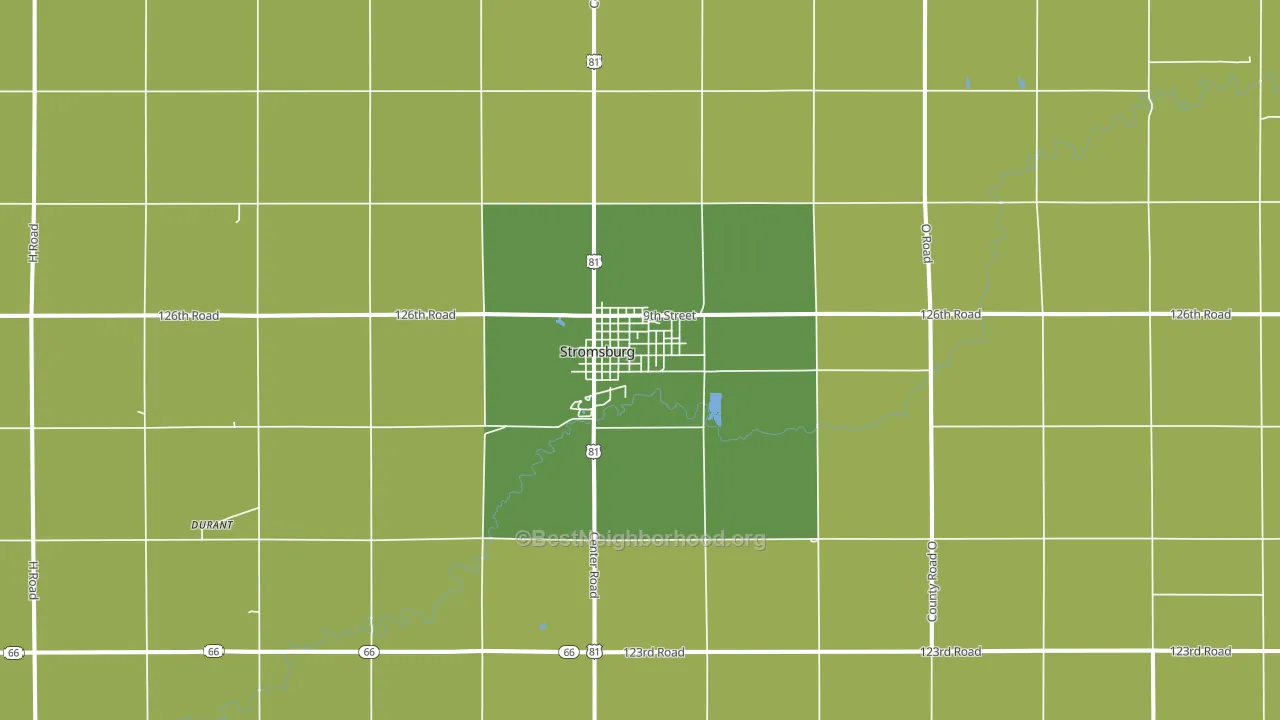 Stromsburg, NE block-group voter-turnout map