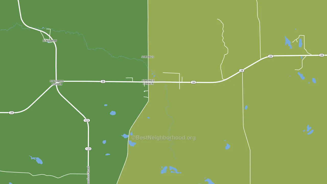 Strongs Corner, MI block-group voter-turnout map