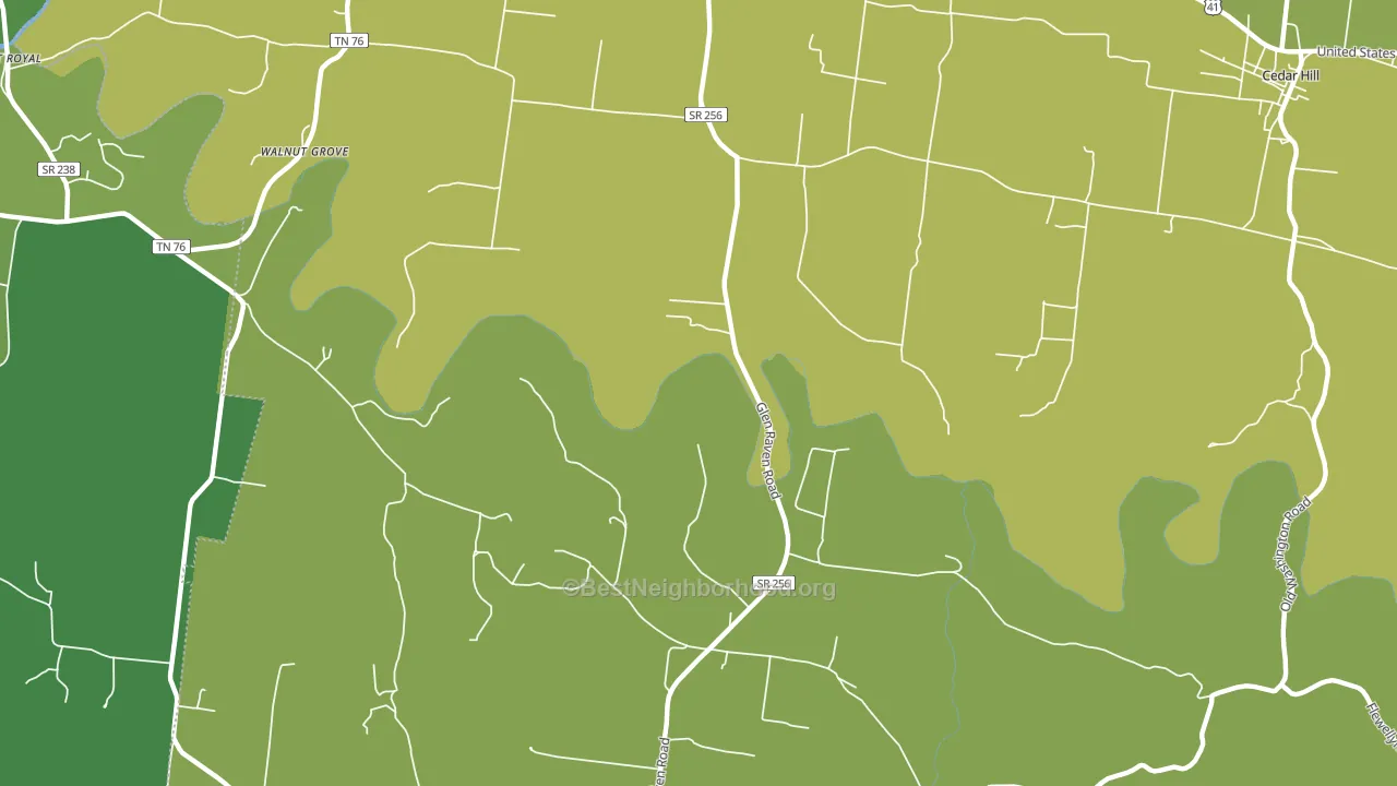 Stroudsville, TN block-group voter-turnout map