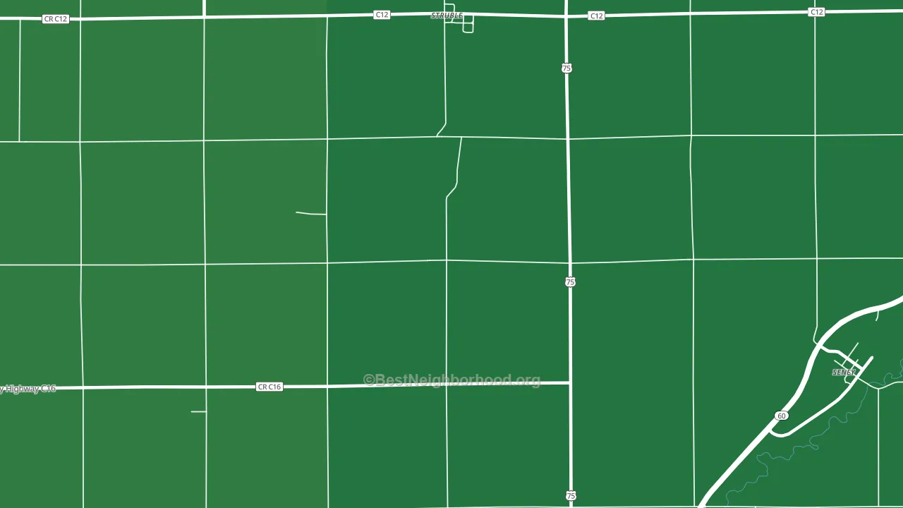 Struble, IA block-group voter-turnout map
