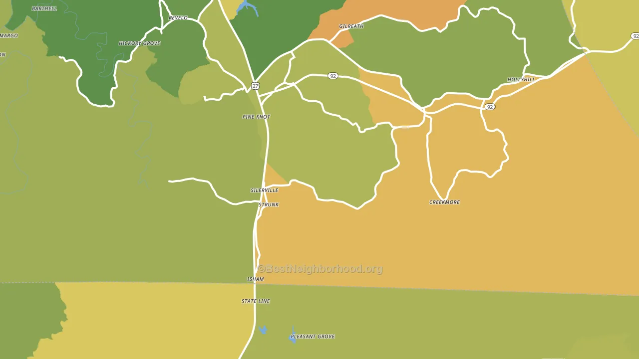 Strunk, KY block-group voter-turnout map