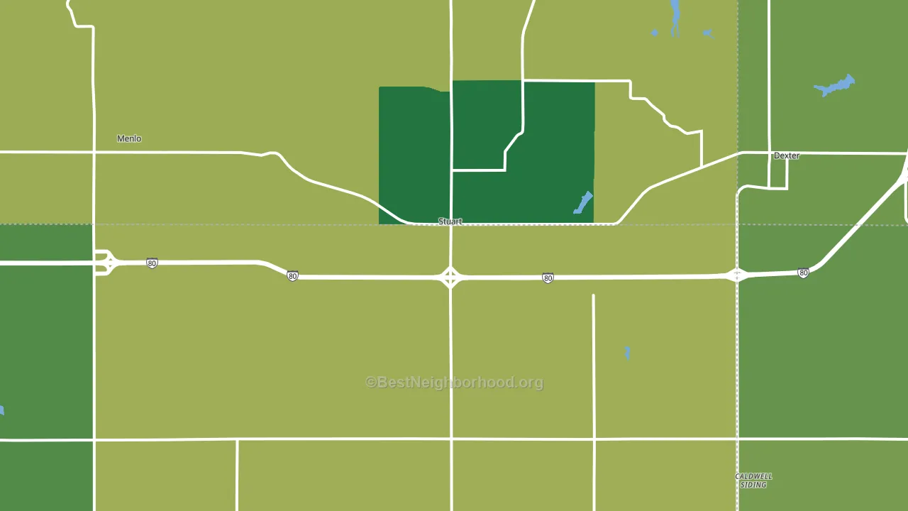 Stuart, IA block-group voter-turnout map