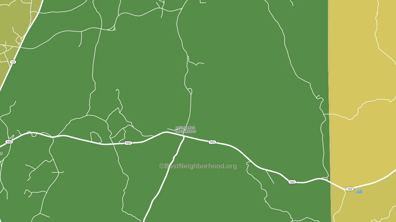 Studdards Crossroads, AL block-group voter-turnout map