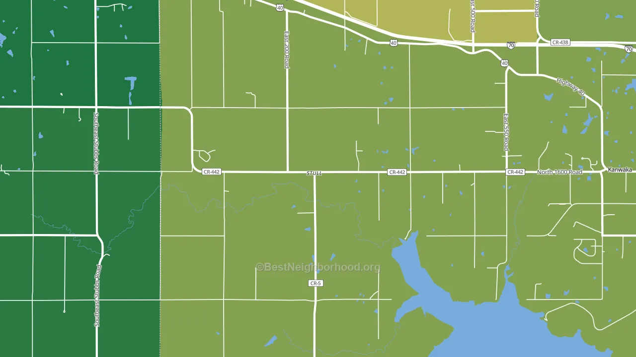 Stull, KS block-group voter-turnout map
