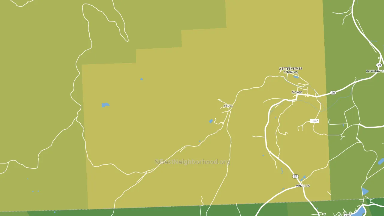Stull, PA block-group voter-turnout map