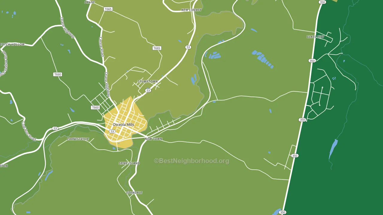 Stumptown, PA block-group voter-turnout map