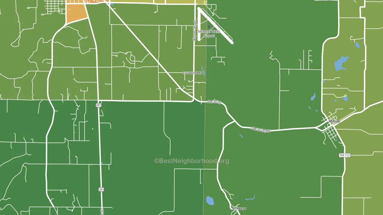 Sturdivant, TX block-group voter-turnout map