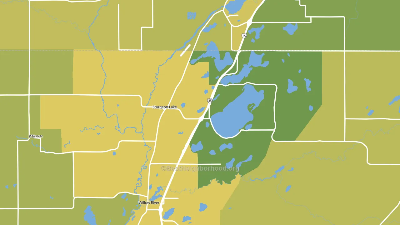 Sturgeon Lake, MN block-group voter-turnout map