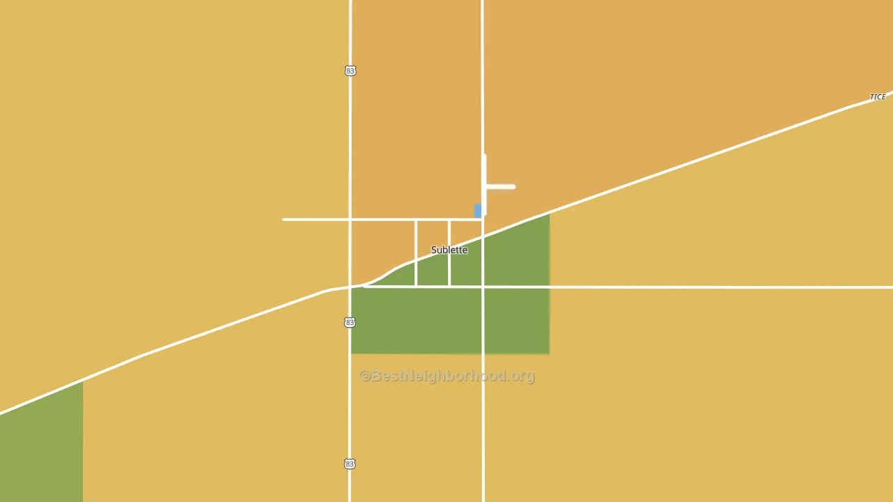 Sublette, KS block-group voter-turnout map