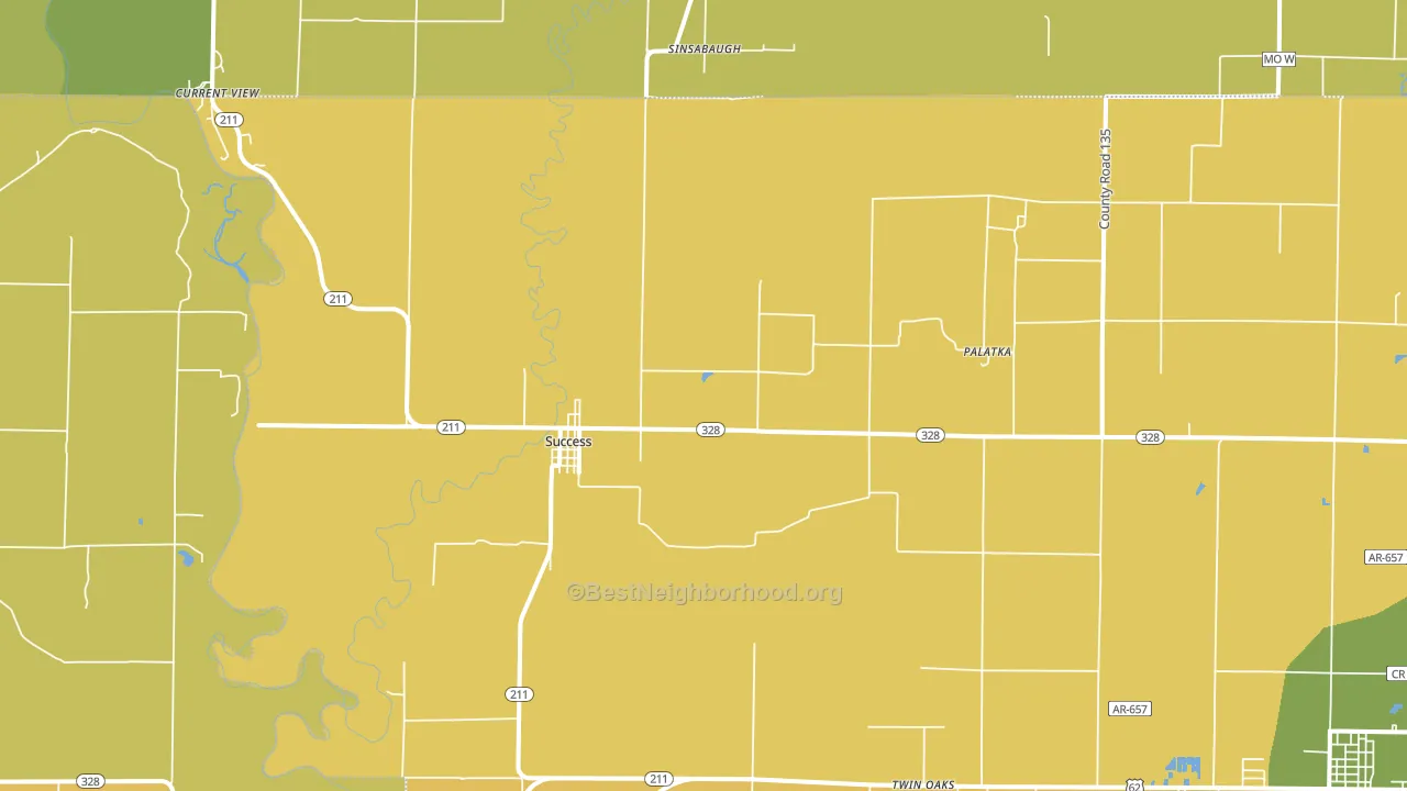 Success, AR block-group voter-turnout map