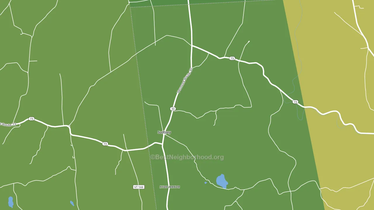Sudbury, VT block-group voter-turnout map