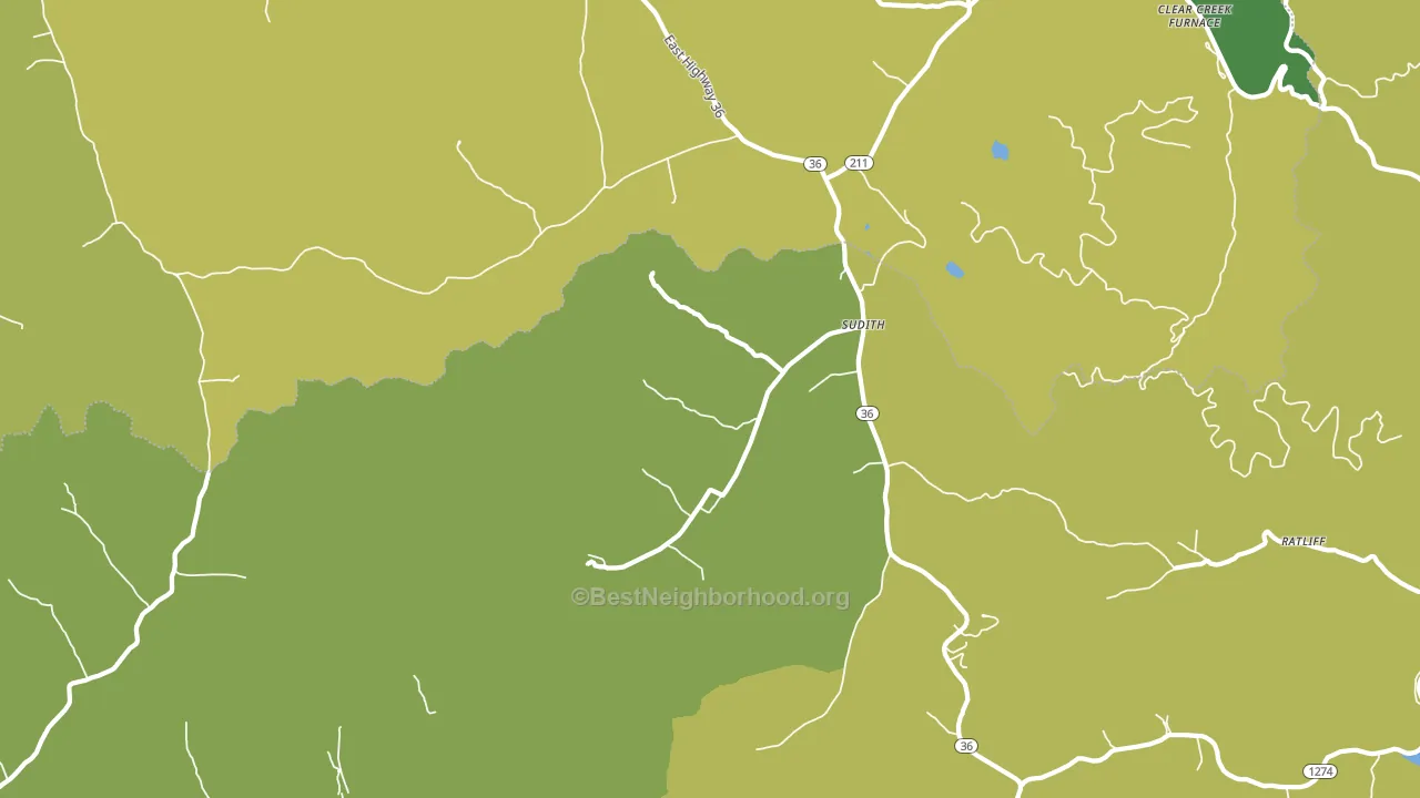 Sudith, KY block-group voter-turnout map