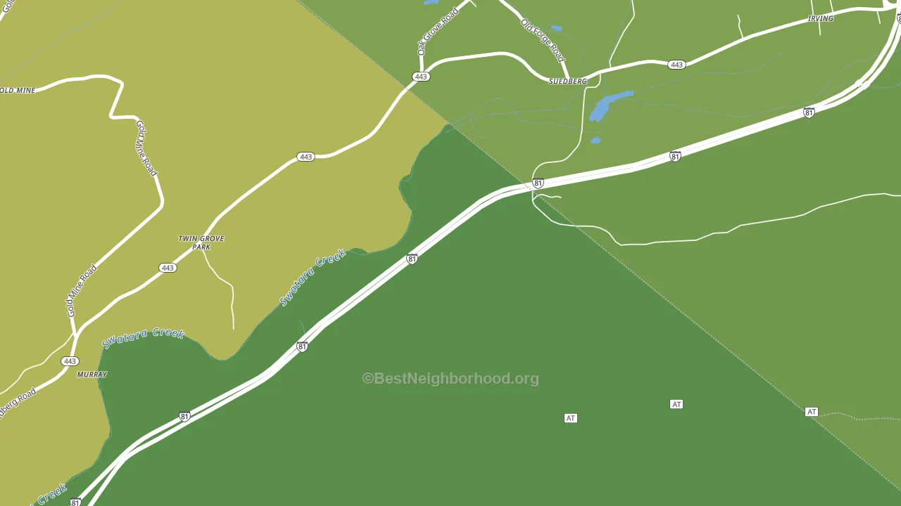 Suedburg, PA block-group voter-turnout map