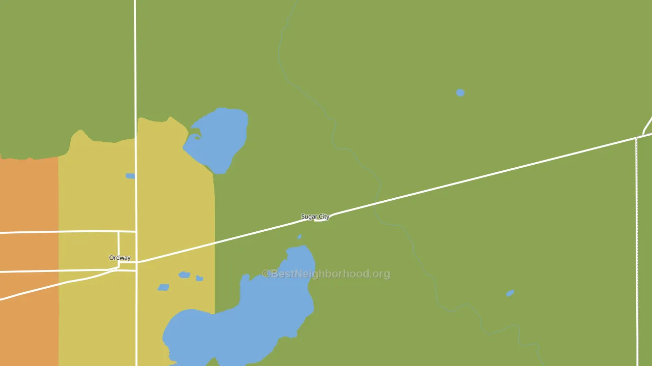 Sugar City, CO block-group voter-turnout map