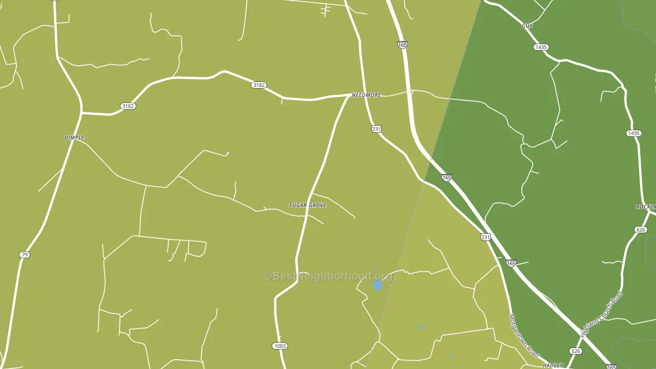 Sugar Grove, KY block-group voter-turnout map