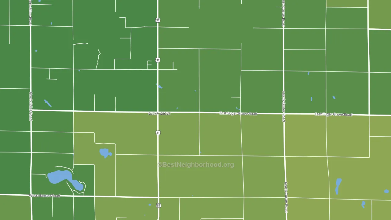 Sugar Grove, MI block-group voter-turnout map