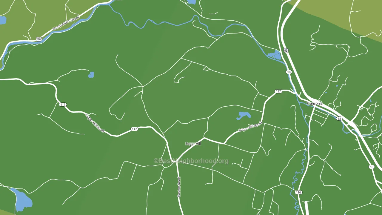 Sugar Hill, NH block-group voter-turnout map