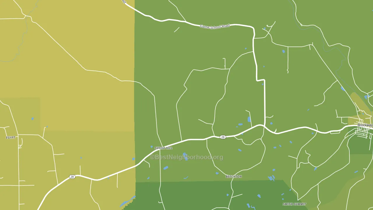 Sugar Hill, PA block-group voter-turnout map