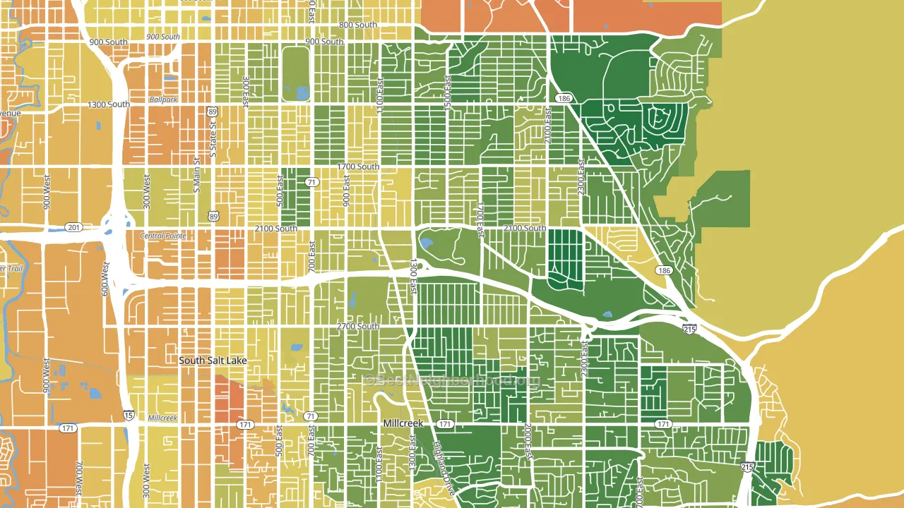 Sugar House, Salt Lake City, UT block-group voter-turnout map