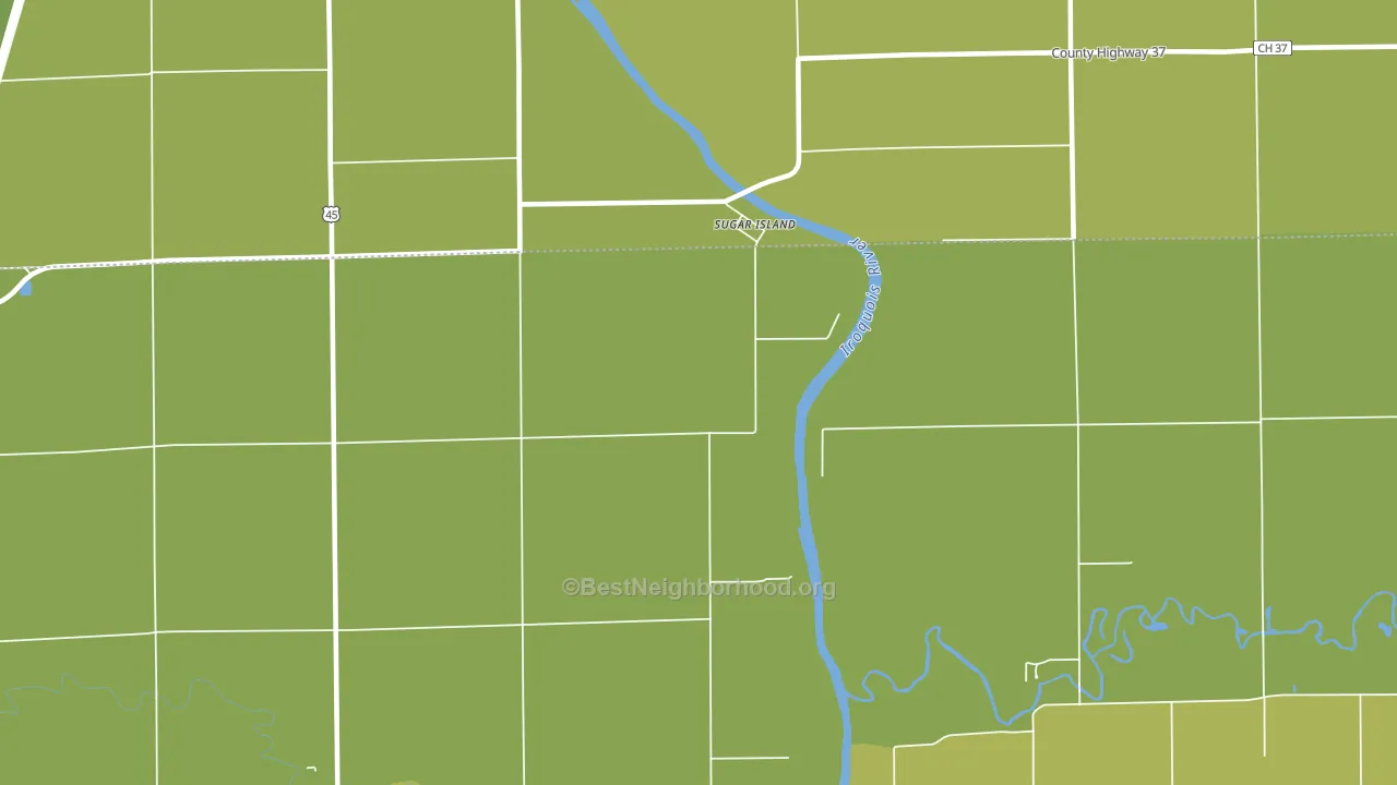 Sugar Island, IL block-group voter-turnout map