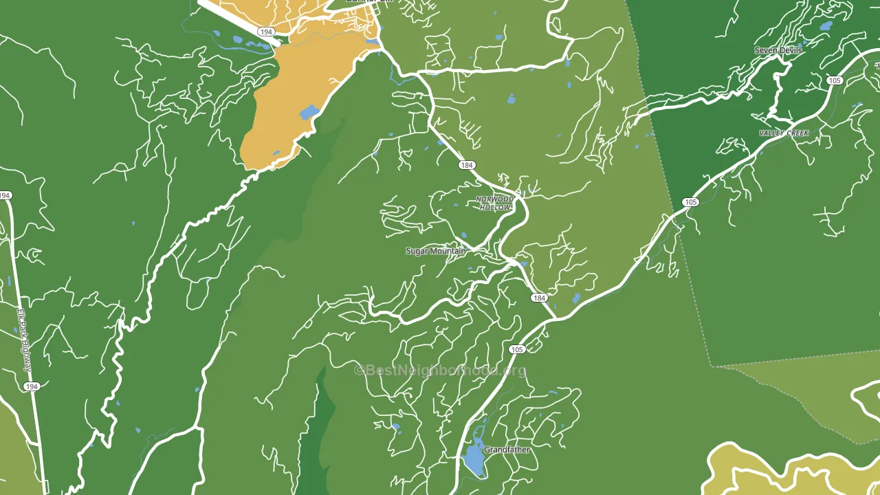 Sugar Mountain, NC block-group voter-turnout map