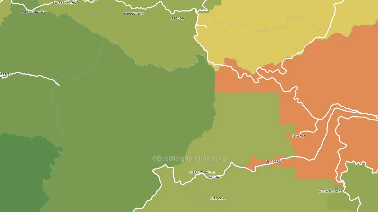 Sugar Pine, CA block-group voter-turnout map