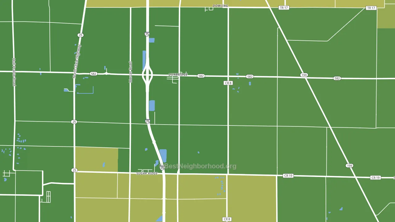 Sugar Ridge, OH block-group voter-turnout map